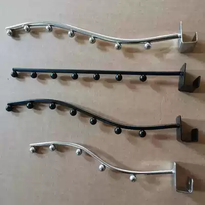 Seven-bead five-bead square tube adhesive hook electroplated silver Black positive adhesive hook square tube 15mm bayonet straight bend five seven-Bead Hook