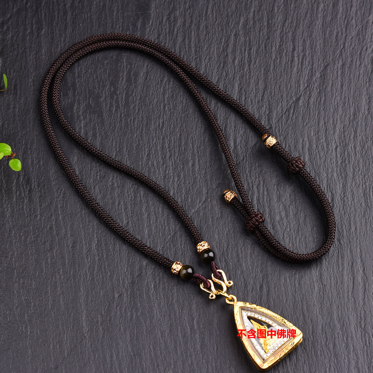 Hand-knitted Thai Buddha brand chain Buddha brand lanyard Buddha brand rope Pendant lanyard Single hanging Adjustment