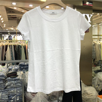 D W womens mercerized cotton top shirt 2020 summer new round neck short sleeve thin solid color T-shirt tide dw