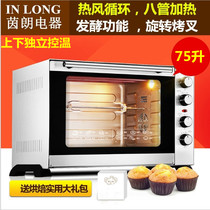 Yinlang commercial electric oven 75 liters household large-capacity multi-function private bakery cake pizza mooncake barbecue oven