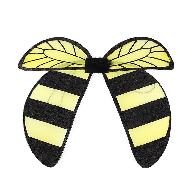 New Bee Wings for Children, Cute Performance Props, Gold Glitter Fairy Back Wings, Popular Performance Props, Factory Ready Stock