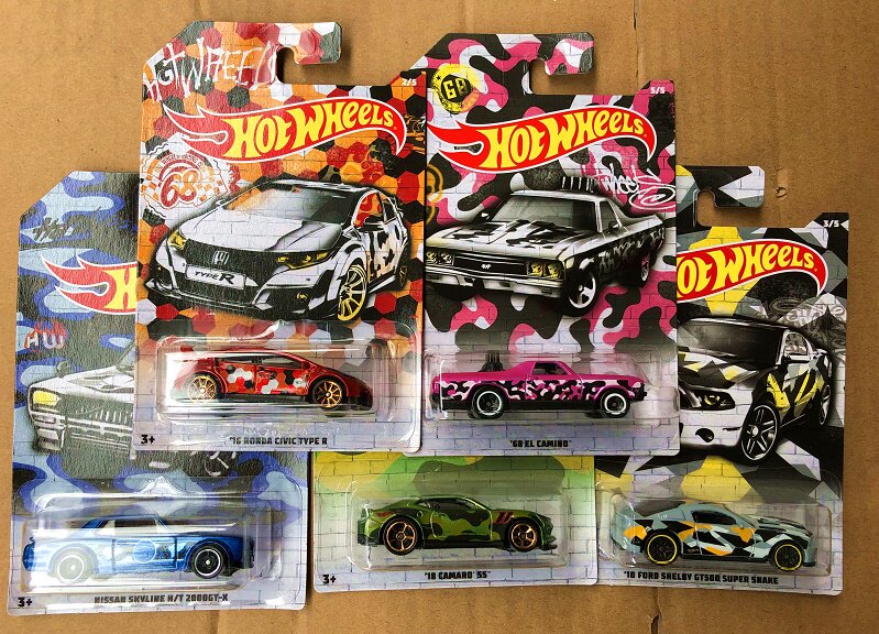Hotwheels Wind Fire Wheel Simulation Themed Camouflate Series GDG44 Toy Dolly Omoto FIELD FORD