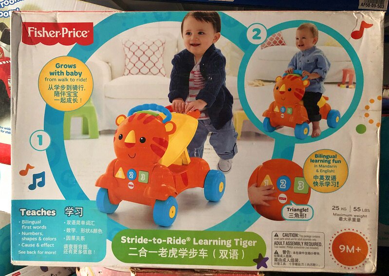 Clear Cabin Box Loss Fisher Two-in-one Tiger School Scooter Multifunction walking car Baby trolley CDC21