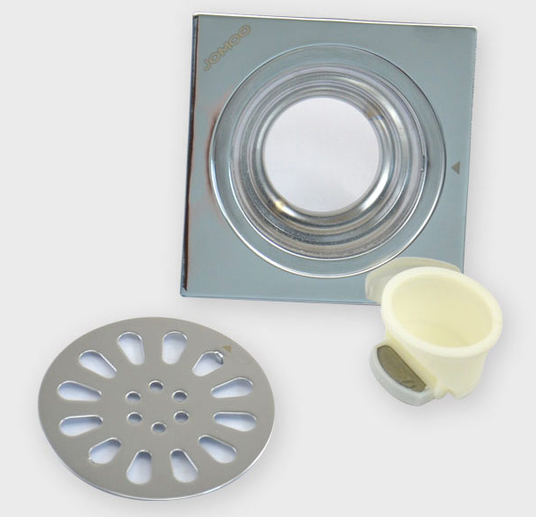 Jiumu floor drain powder room stainless steel deodorant, insect-proof and anti-blocking floor drain square ultra-thin shower room floor drain 9205