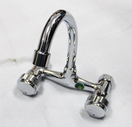 Nine Huang - copper double hole into wall cooling sink kitchen faucet 2401 - 255