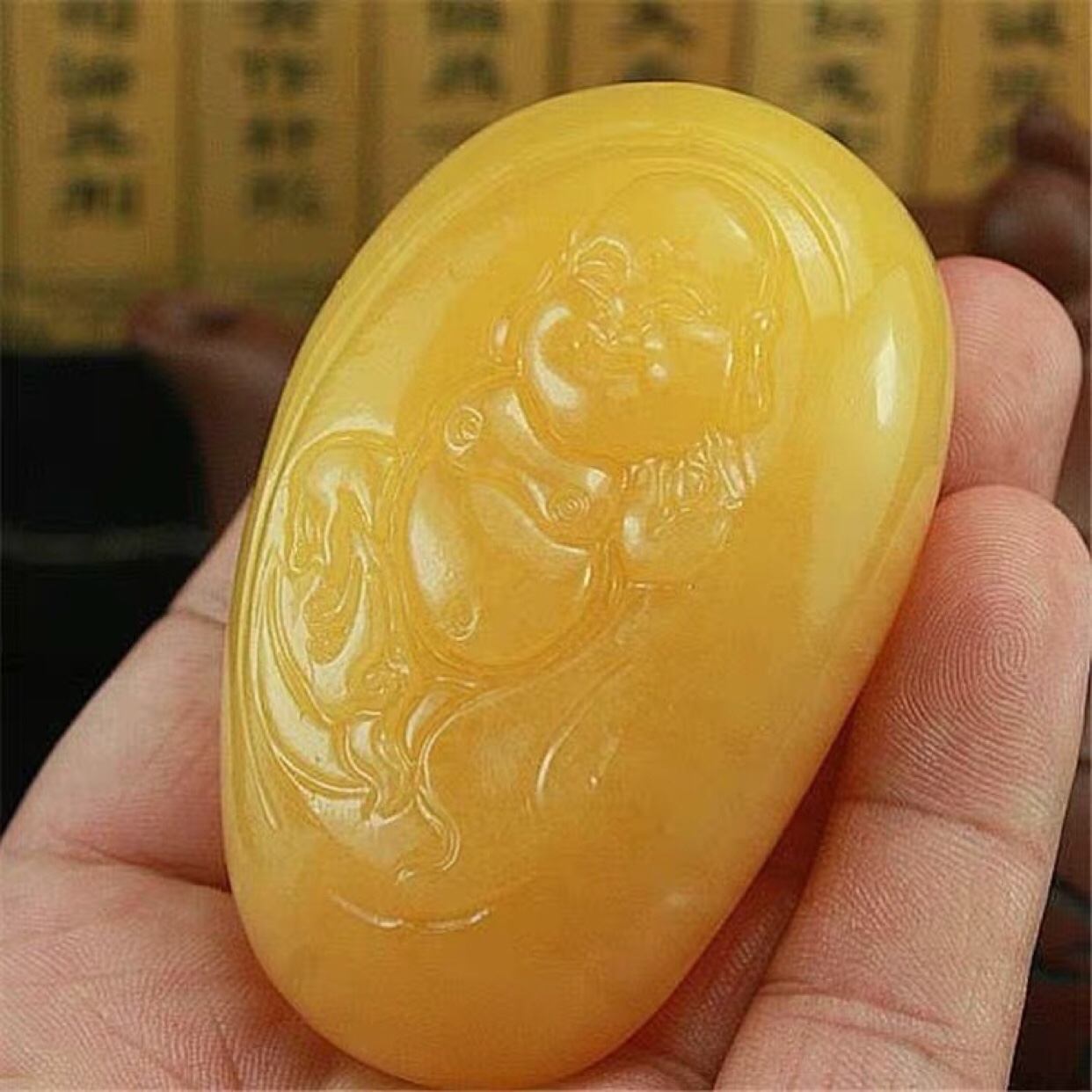 Natural shoushan stone fields yellow stone gold frozen stone gold water freeze to play handlebar piece Millver pendant pendant pendant gift