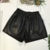 Thời trang quần skinny da quần lửng nữ thu đông 2018 phiên bản mới của Hàn Quốc diện quần lửng ống rộng cạp cao quần ống rộng