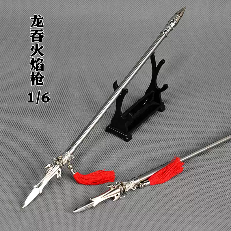1:6中国古代冷兵器微缩武器模型护手九环刀双刀大刀兵人武器装备