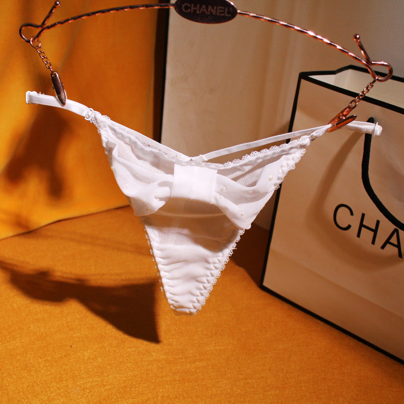 Good Goods (Sexy) lace Underpants Women Tempting Bow Tie Lady Tinword Pants Slim with adjustable T pants