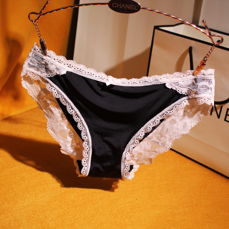 Pro-skin ice velvety and soft lace Comforts Comfort Pants Tempting Apologems Low Waist Ladies and America Wind Triangle Pants