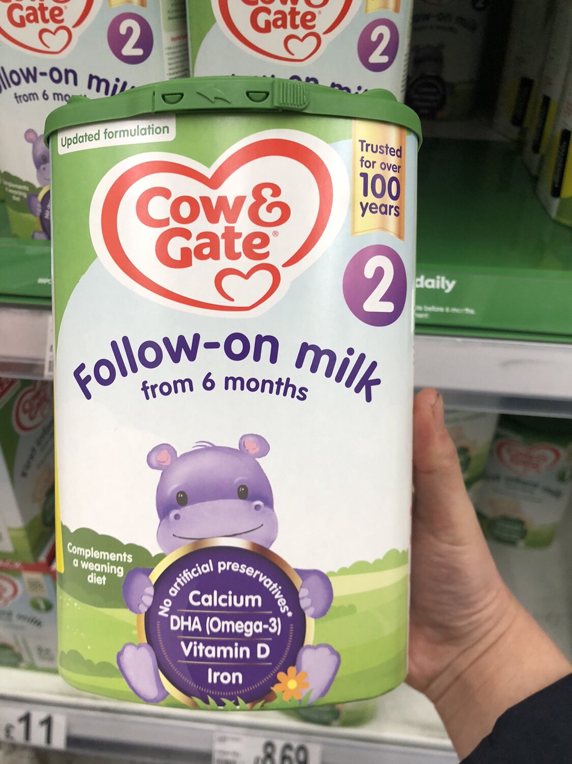British original cowpen CowGate two-stage weaning baby milk powder 6 to 12 months 800g