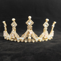 Crown headwear bride Korean style wedding baroque adult gift day goddess Atmospheric Princess Crown Jewel