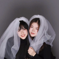 White Wedding Head Yarn Girlfriends Photo-Head Yarn Shorts Head Yarn Headwear Oversen Sensonian Nemesis Red Photo Prop