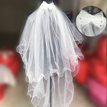 Shake-in-style Wedding Dresses Head Yarn Women Head Accessories Supersenssen Ensemble Tennis Red Photo Props Retro Wedding Short