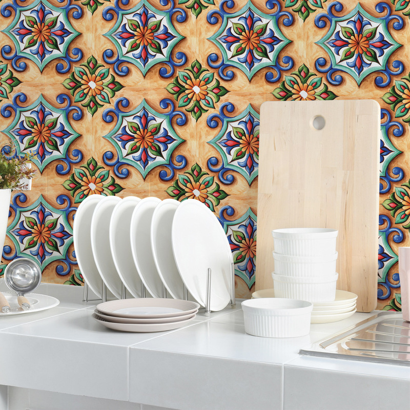 Fresh Retro Small Floral Tile Stickers Creative Art Bathroom Kitchen Home Renovation Wall Stickers DIY Splicing Self-Adhesive Anti-Slip Fresh Retro Small Floral Tile Stickers Creative Art Bathroom Kitchen Home Renovation Wall Stickers DIY Splicing Self-Adhesive Anti-Slip