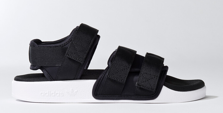 Adidas clover velcro dép đi biển nam và nữ quai mùa hè dép thể thao màu đen và trắng S75382 dép quai hậu đẹp