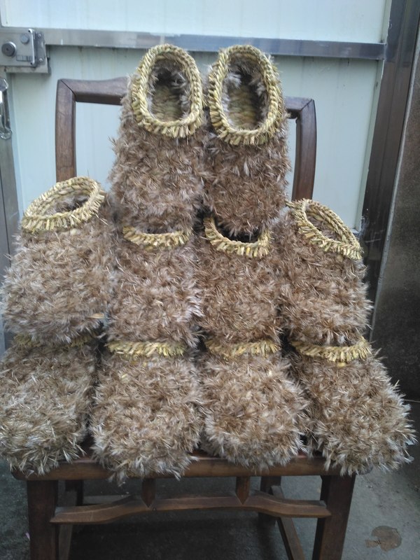 Winter Straw Sandals, Reed Shoes, Reed Boots