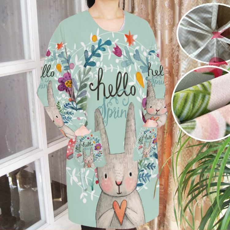 Kitchen Long Sleeve Anti-Fouling Dust-Proof Apron Fashion Women Apron Adult Working Clothes Adults Home Cooking Anti-Wear Hood-Taobao