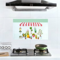 Cartoon Fresh Kitchen anti-oil sticker decals high temperature resistant oil smoke anti-fouling stickers high temperature wall stickers wallpaper