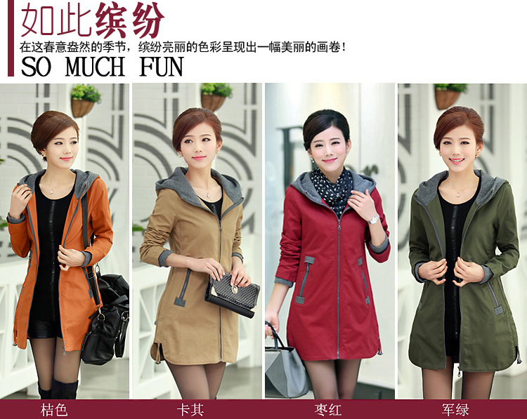 Áo gió mới mùa thu 2018 Cơ thể phụ nữ trung niên 40 tuổi trong phần dài của phiên bản Hàn Quốc của 30 mẫu mùa thu và mùa đông áo choàng mỏng triều 35 áo khoác nữ hot trend 2021