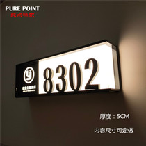 New three-dimensional LED luminous KTV house number hotel box room door number customized