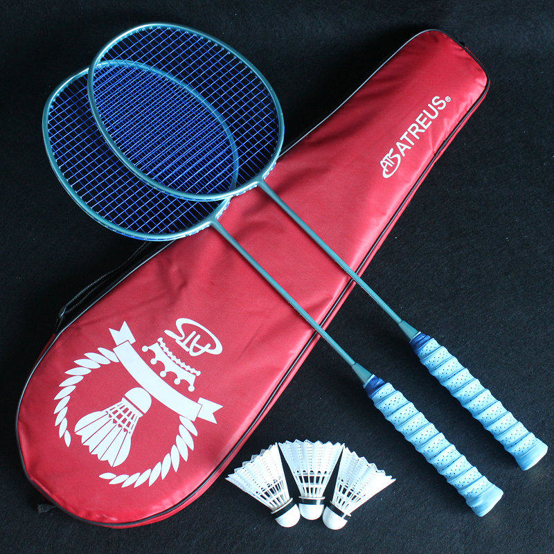 ats badminton racket double flapping carbon fiber ultralight 3u offensive type beginology resistant training special single male and female