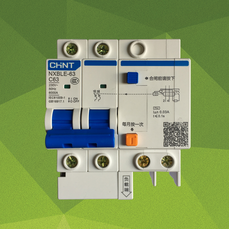 Chint Kunlun Circuit Breaker NXBLE-63 Leakage Protection 1p N2P3P4P Each Model 16A20A63A Leakage Protection