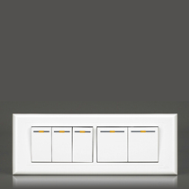 Chint Switch Socket NEW5G 118 Five-Open Dual Control Switch Panel 195mm Chint
