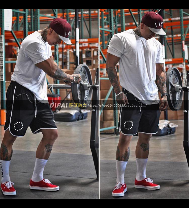 Tập thể hình cơ bắp thể hình nam chạy bộ quần short thoáng khí thời trang lỏng lẻo năm quần quần XL áo nam hàng hiệu