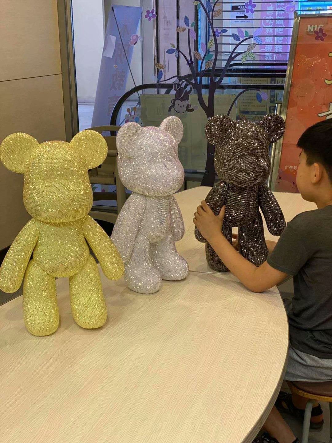 53 cm handmade DIY sticker drill big diamond violent bear ornament sticky drill bear full diamond net red holiday gifts for girls