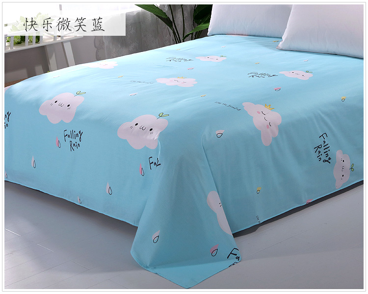 Khăn trải giường cotton đơn giản tấm mỏng 1,2 m 1,5m1,8 tăng 100% tấm bông gấp đôi ga trải nệm
