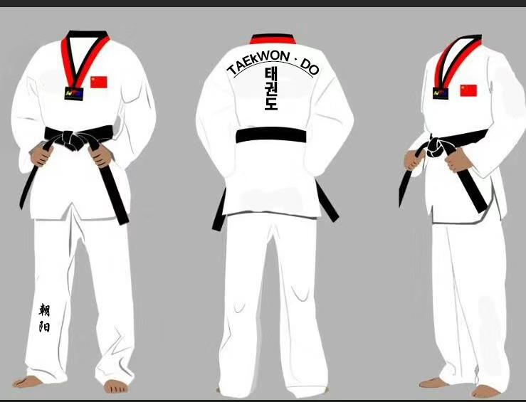 Taekwondo clothing children's and men's and women's beginner taekwondo clothing cotton training clothing long-sleeved short-sleeved taekwondo performance clothing