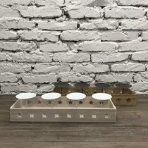 West East groceries foreign trade American countryside pastoral style quadruple Candlestick hollow decorative ornaments