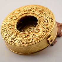 Pattern pendant pure copper pendant diamond green box pestle dragon double Gawu box mens cross womens Gawuya Tibetan round shape