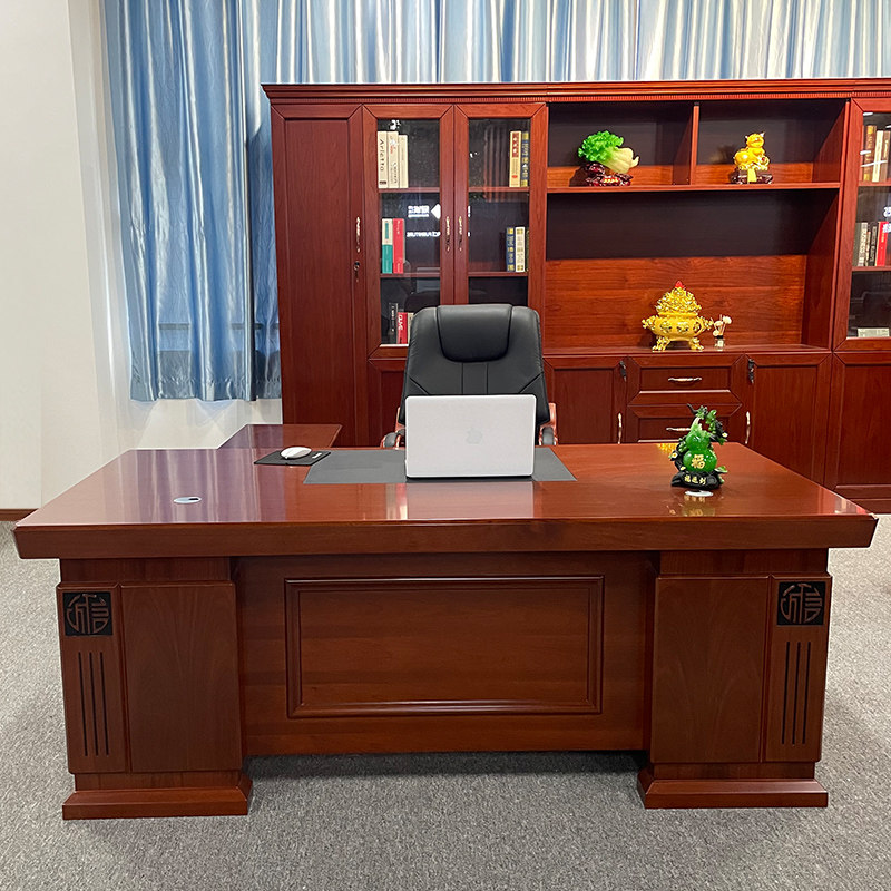 New Chinese boss desk solid wood executive desk office desk and chair combination fashion desk desk creative
