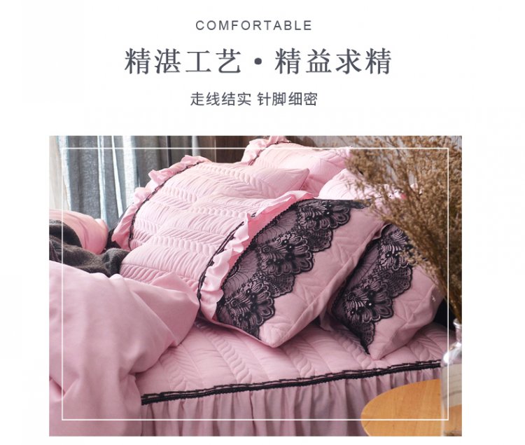 Mùa xuân và mùa hè cotton bed bed bed bed váy đơn mảnh ba mảnh châu Âu dày ren giường - Váy Petti ga giường viền họa tiết