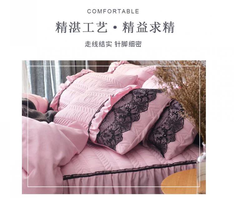 Mùa xuân và mùa hè cotton bed bed bed bed váy đơn mảnh ba mảnh châu Âu dày ren giường - Váy Petti