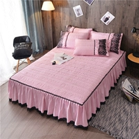 Mùa xuân và mùa hè cotton bed bed bed bed váy đơn mảnh ba mảnh châu Âu dày ren giường - Váy Petti váy giường đẹp	