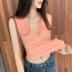 Cộng với nhung dày đồ lót nhiệt gợi cảm sâu V-cổ ren khâu vest dây đeo của phụ nữ không tay đan đáy áo áo khoác jean nữ