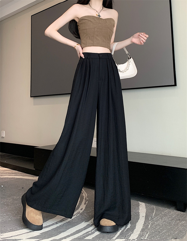 Летняя тонкая шелковая юбка, штаны, свободный крой, высокая талия 
