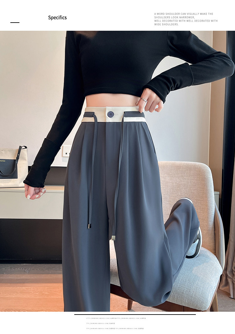 Комплект, штаны, высокая талия, оверсайз           