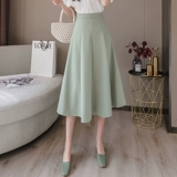 Модная юбка в складку, 2025 года, городской стиль, А-силуэт, длина миди, высокая талия