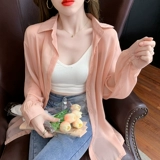 Кардиган, рубашка, летняя одежда для защиты от солнца, тонкая накидка, платье-комбинация, куртка