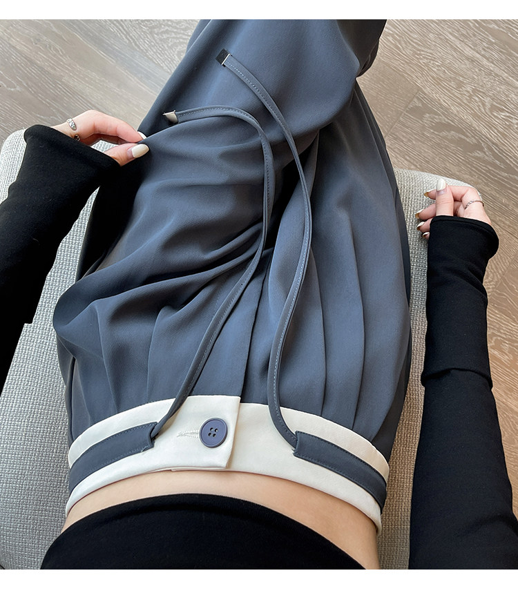 Комплект, штаны, высокая талия, оверсайз           