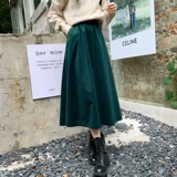 Вельветовая бархатная демисезонная юбка, шерстяное платье, увеличенная толщина, 2025 года, премиум класс
