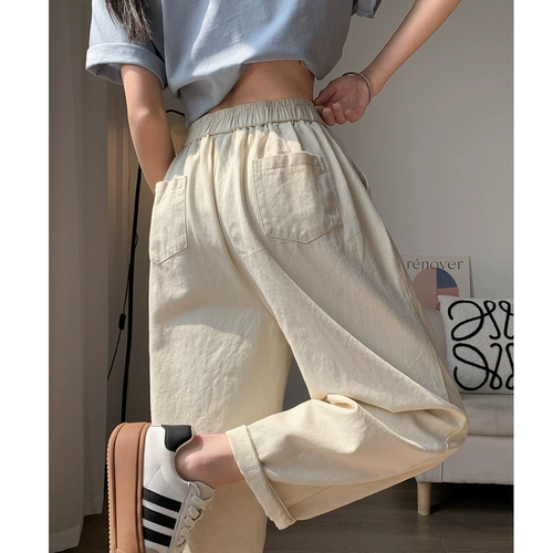 Японские летние тонкие штаны для отдыха, свободный прямой крой