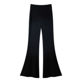 Черный громкоговоритель, штаны-клёш, летние приталенные штаны, длинный костюм