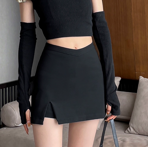 Пиджак классического кроя, осенняя юбка для отдыха, мини-юбка, высокая талия, с акцентом на бедрах, А-силуэт