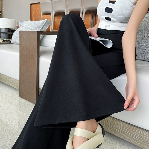 Черный громкоговоритель, штаны-клёш, летние приталенные штаны, длинный костюм