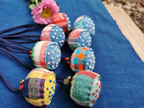 Cloth Edge Notes Art Necklace Pure Handmade Fragrant Bag Lotus fragrant sack hand pendant Carry-on Bag End of the Dragon Boat Festival Mosquito Repellent